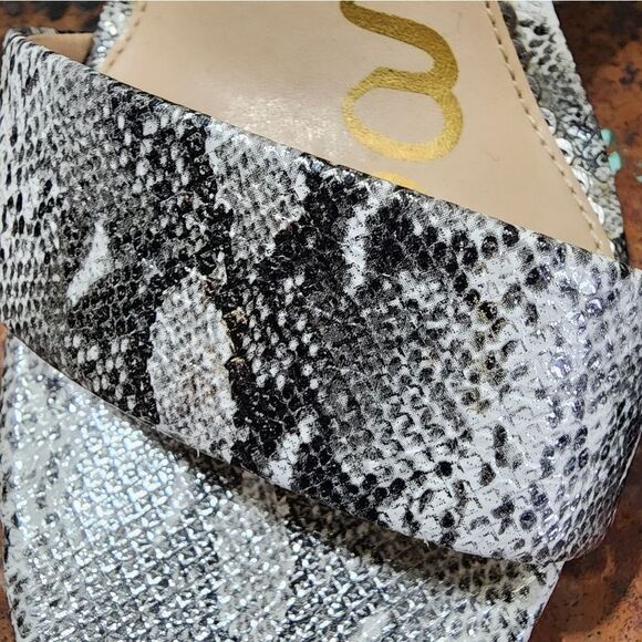 Sam Edelman Yaro Python-Embossed Leather Block-Heel Sandals                  538 - Picture 5 of 15